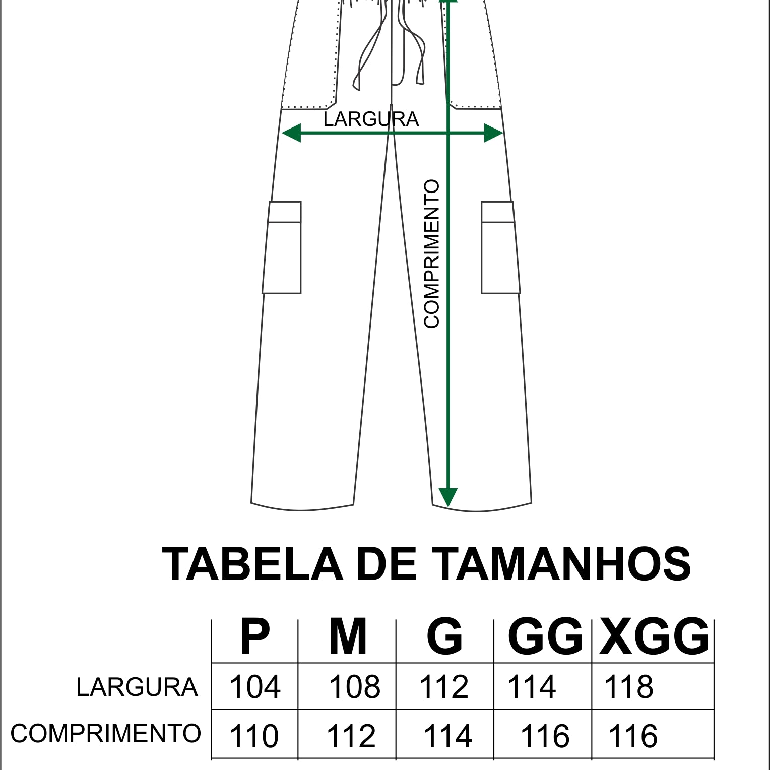 Calça Cargo Verde